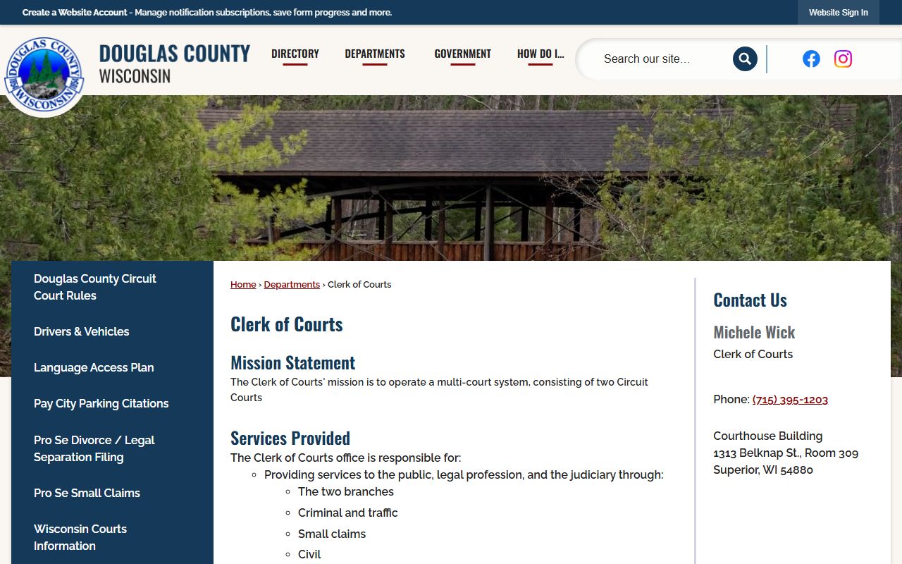 Douglas County obituary records and Clerk of Courts