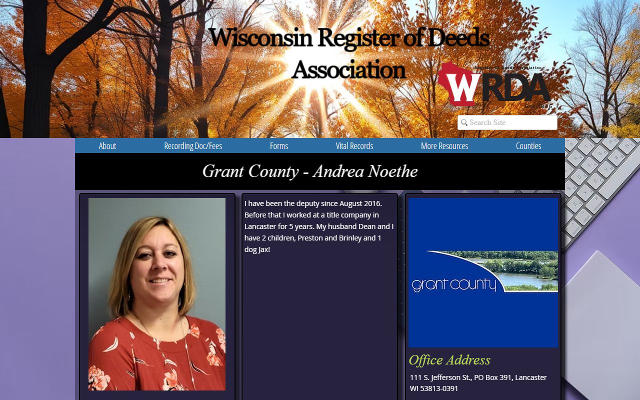 Grant County obituary WRDA profile