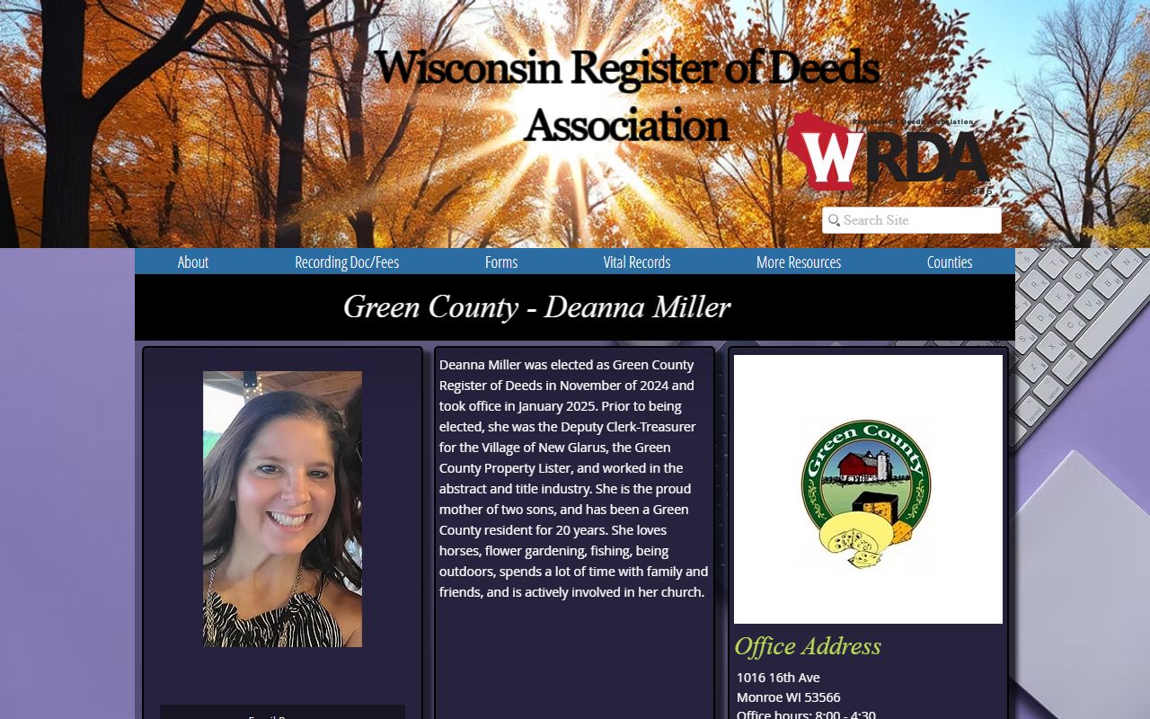 Green County obituary WRDA profile