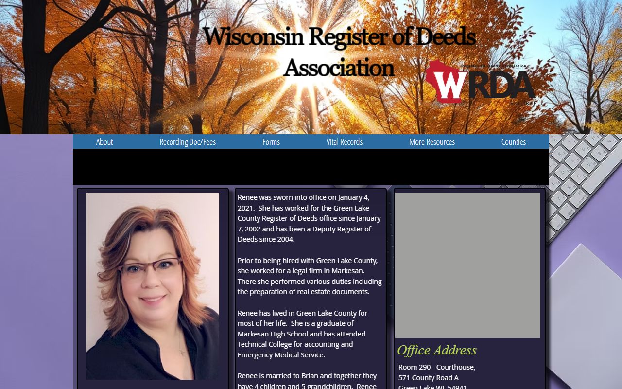 Green Lake County obituary WRDA profile