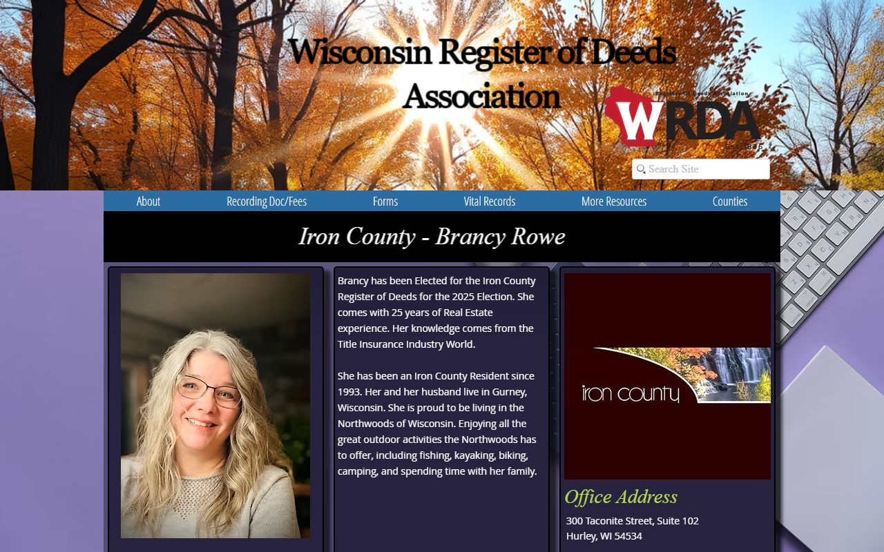 Iron County obituary records and WRDA profile