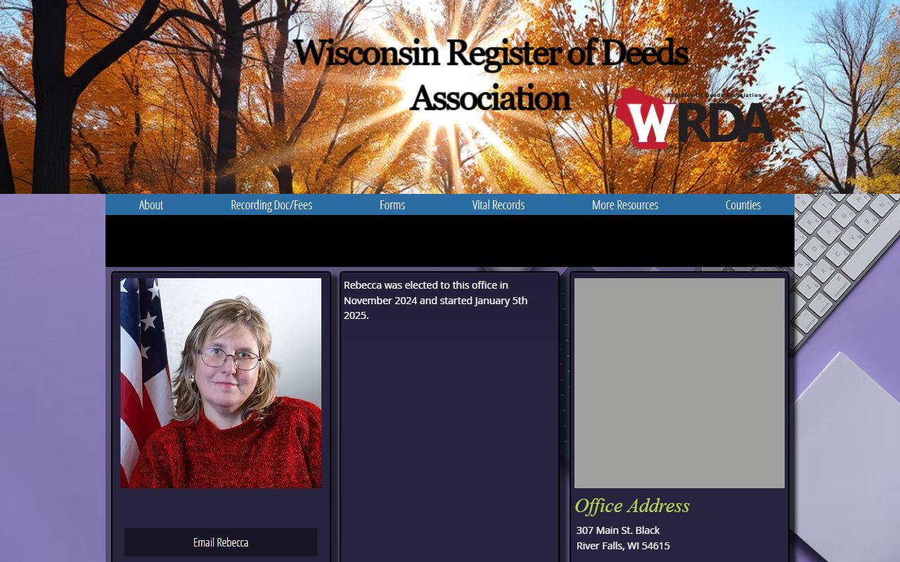 Jackson County obituary records and WRDA profile