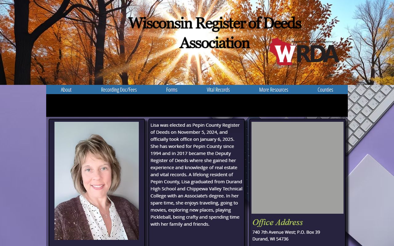 Pepin County obituary WRDA profile