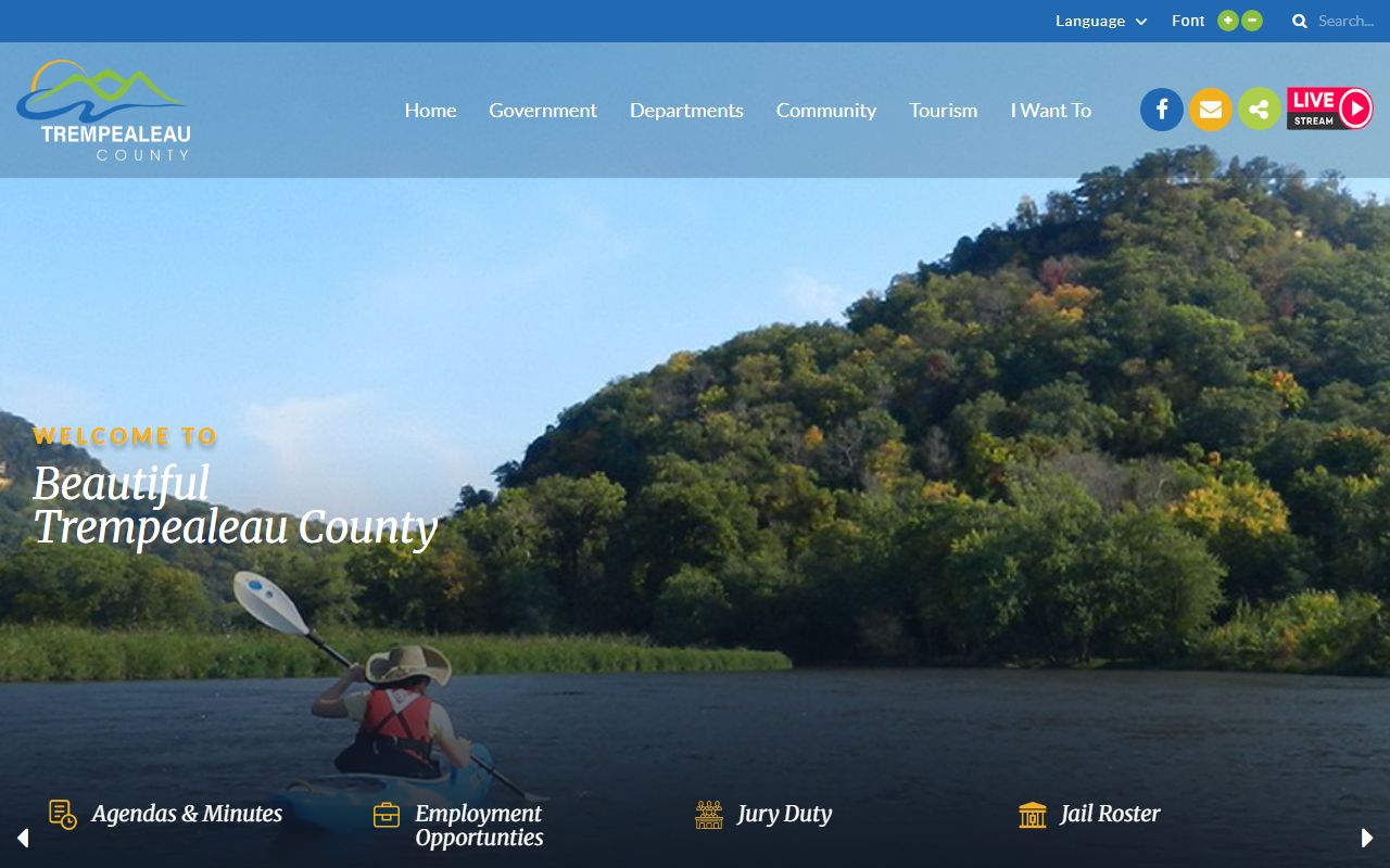 Trempealeau County obituary records and official county website