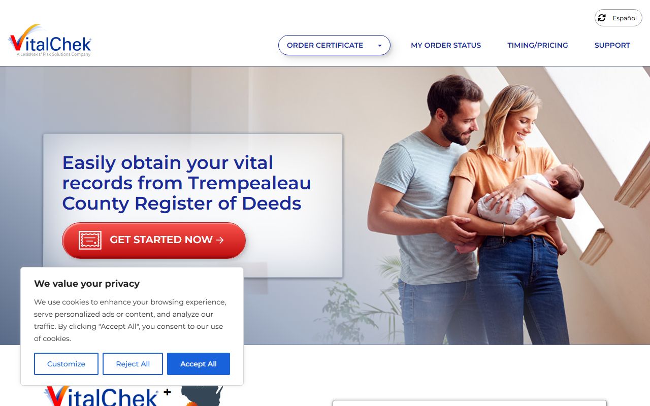 Trempealeau County obituary records and VitalChek ordering