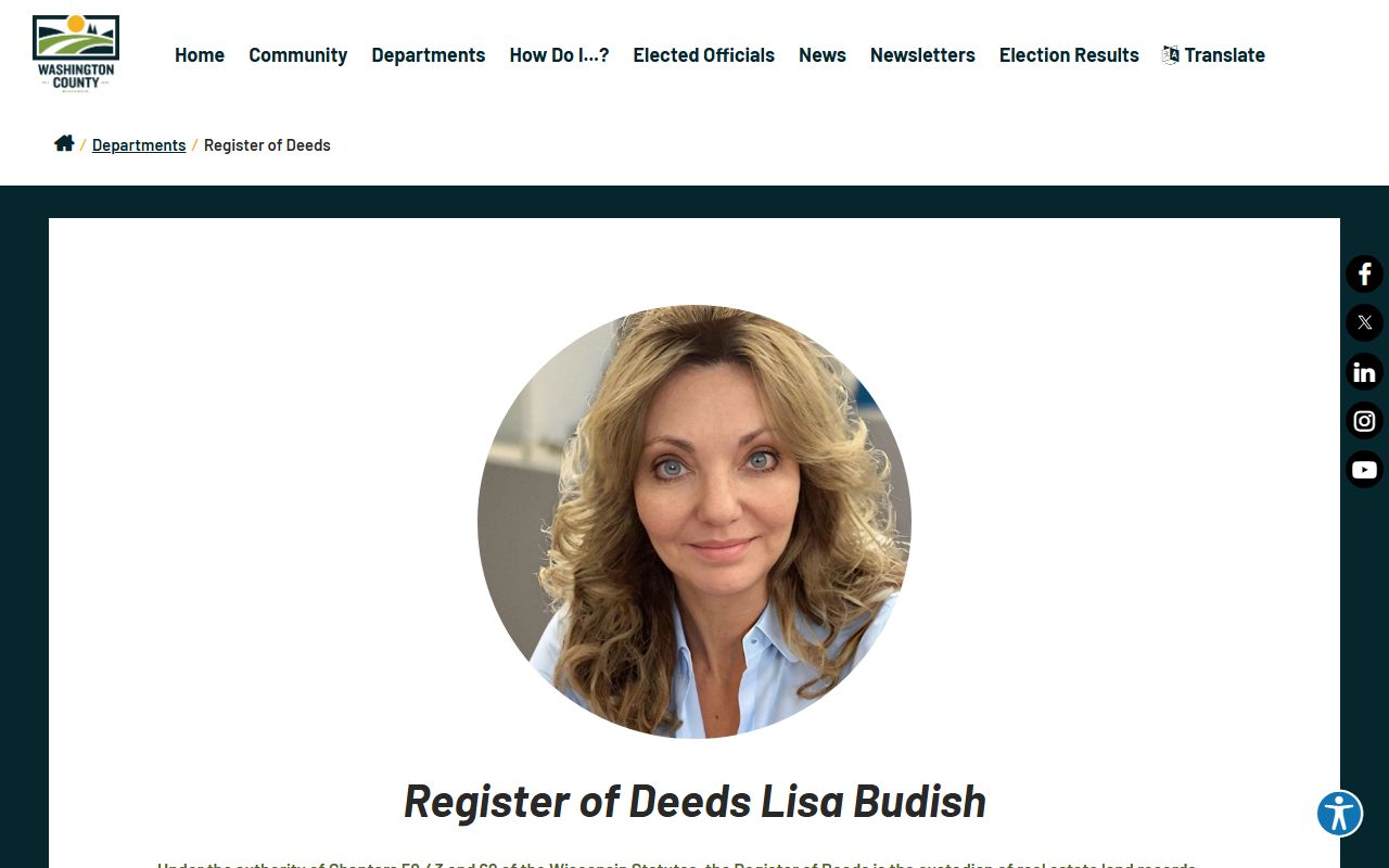 Washington County Obituary research at the Register of Deeds